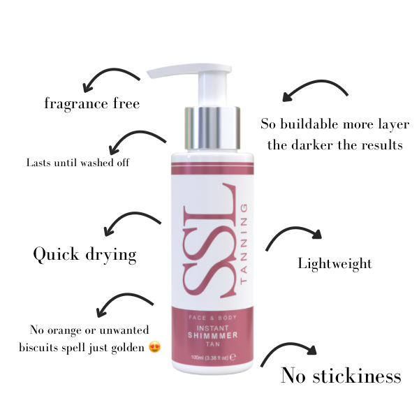 SSL instant tan + kabuki brush